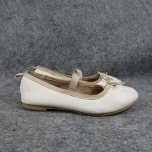 Cat & Jack Shoes Kids Toddler Girls 9 Ballet Flat Mary Jane Strap Slip On Bow